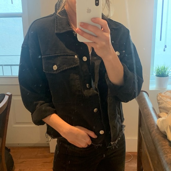 Zara Crop Denim Jacket - Picture 3 of 4